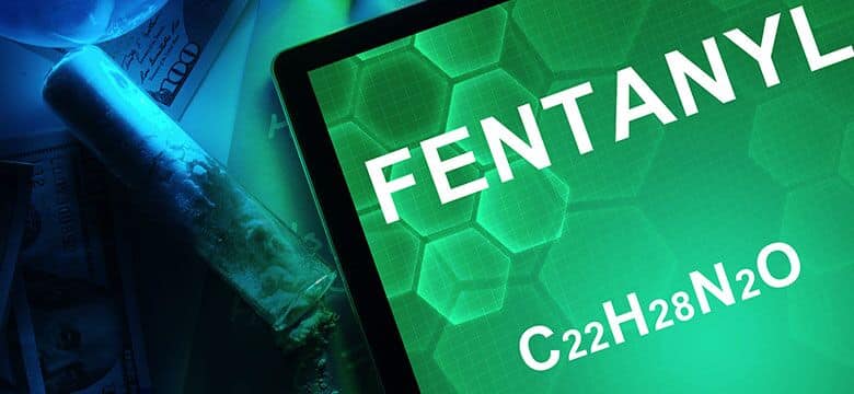 Fentanyl Chemical Information on a Computer Screen