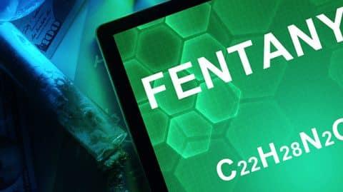 Fentanyl Graphic on Tablet Screen