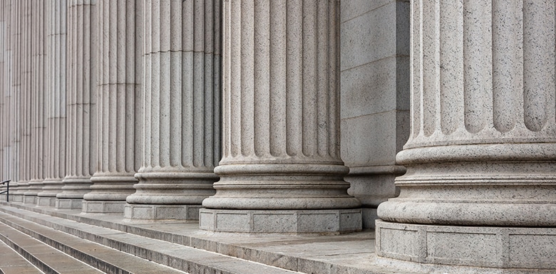 columns of a court house