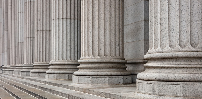 Franklin County courthouse columns