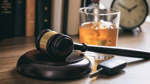 Alcohol and gavel