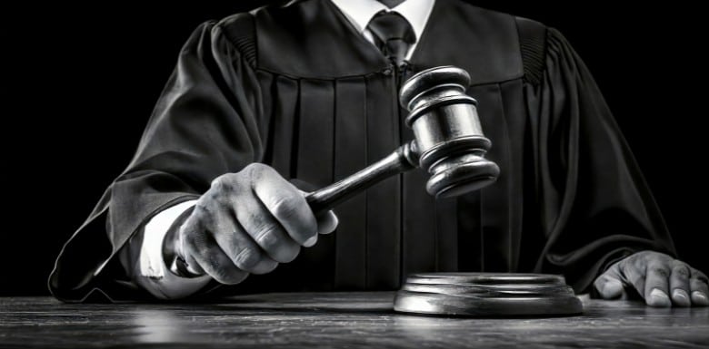 Judge with a gavel